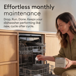 Dishwasher Cleaner Tablets: loading a tablet for monthly maintenance, keeps the machine like new