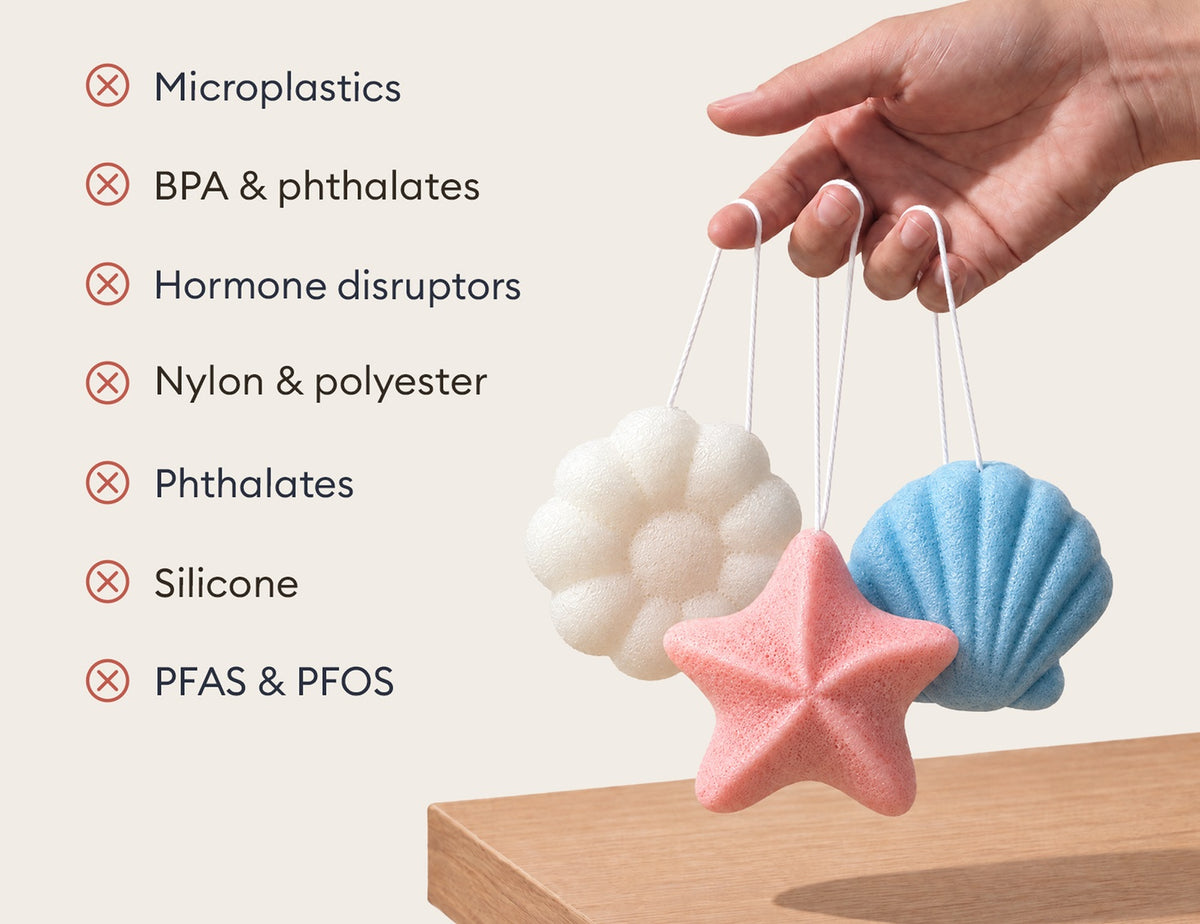 Baby Konjac Sponges: free from list next to the hanging sponge