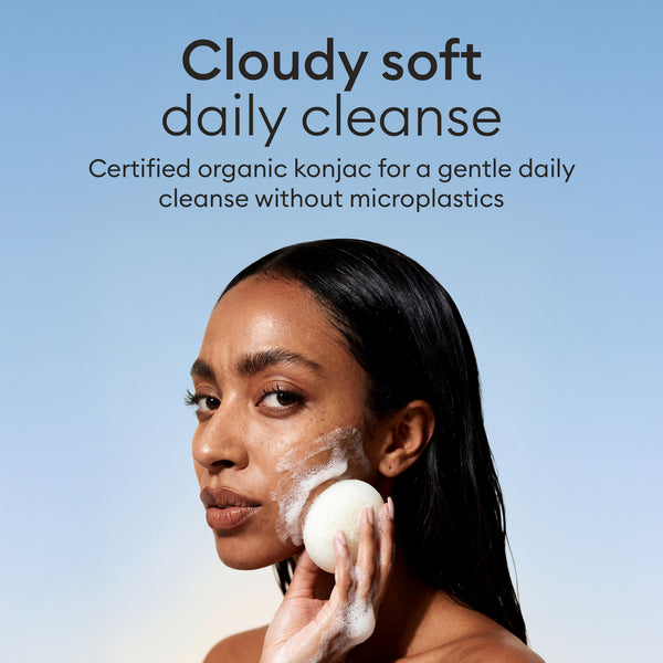 Konjac Face Sponges: sponge used on the face, a gentle daily cleanse without microplastics