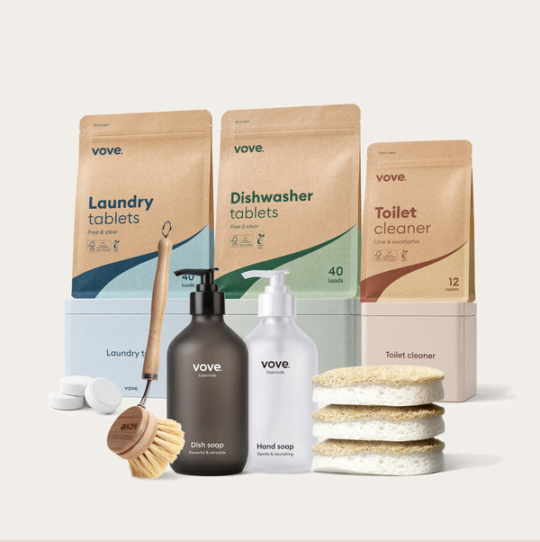 The Home Detox - Dark dish soap bottle, Light hand soap bottle