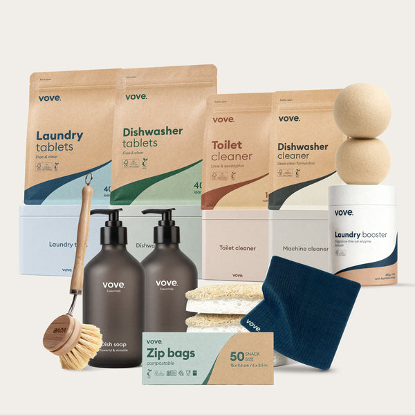 The Whole-Home Detox - Dark dish soap bottle, Dark hand soap bottle, with zip bags
